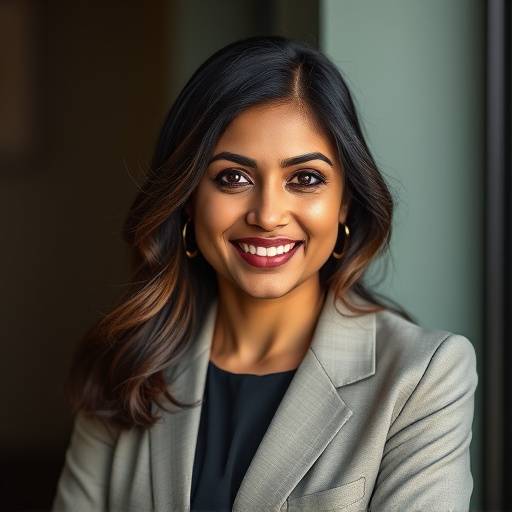 Photo of Anya Sharma, CEO of NovaDream Studios.